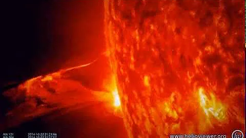 AIA 131/304 (2014-10-22 15:45:31 - 2014-10-23 03:40:55 UTC)