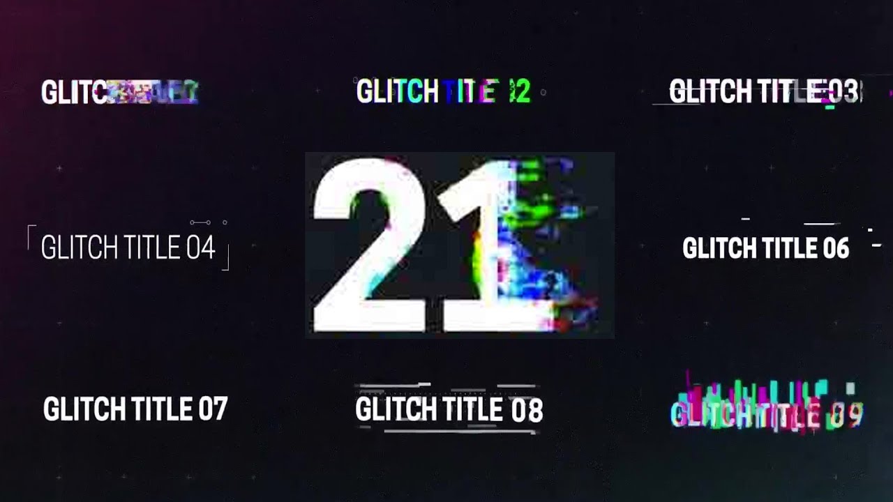 Glitch Titles Free  Download Premiere  Pro  Templates  YouTube