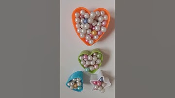 Pearl reverse cookie cutter flower set|colourful moti Reverse Satisfying Asmr|Beads reverse effect