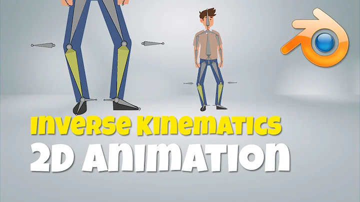 Creating IK Chains for the legs. Basic Rigging tutorial. Blender Grease Pencil tutorial.