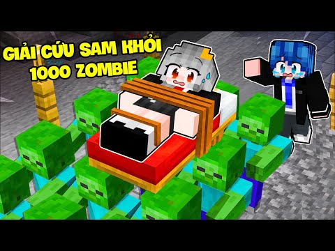 PHONG CẬN THỬ THÁCH 24H GIẢI CỨU SAMMY THOÁT KHỎI 1000 ZOMBIE TRONG MINECRAFT