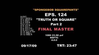 "SpongeBob SquarePants" Eps. 124 "Truth or Square" Part 2 Production Information