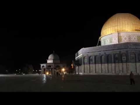 سبحان الله الحمائم تطوف بقبة الصخرة المشرفة في المسجد الاقصى المبارك