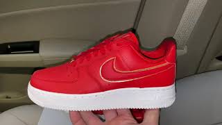 nike air force 1 07 red swoosh