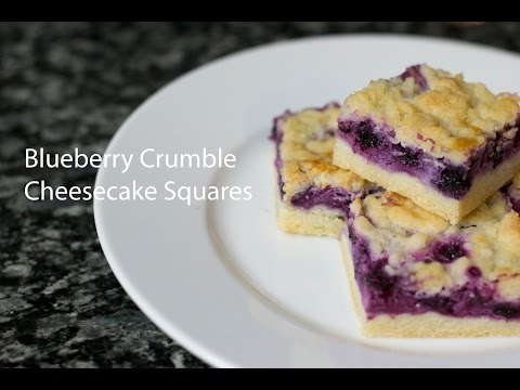 Blueberry Crumble Cheesecake Square