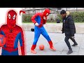 SPIDERMAN Playing FOOTBALL in LONDON! (Crazy Skills &amp; Nutmegs)