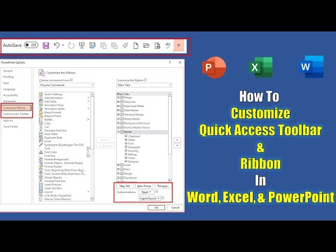 Personalizing Quick Access Toolbar and Microsoft Office Ribbon