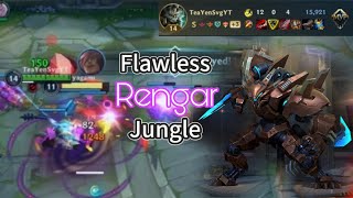 Wild Rift Rengar Jungle FLAWLESS GAME (Build/Runes) | EU High Elo | Mecha Rengar|Patch 5.0C Gameplay