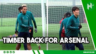 Martinelli MISSING as Timber and Tomiyasu RETURN to Arsenal training! image