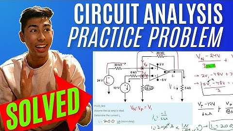 Intro to Circuit Analysis | Ch.5 (Op Amps) Operational amplifiers | Q.5: Assume the op amp is ideal