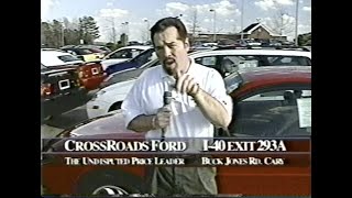 Crossroads Ford Cary local car dealer ad 2002 with Tom Smith