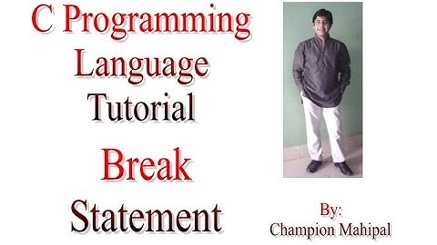 C Programming Language Tutorial 27 Break Statement