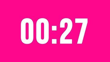 27 Second Countdown Timer No Music With Alarm Clock At The End