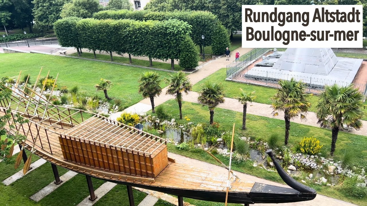Rundgang durch die Altstadt von Boulogne-sur-mer an der Opalküste Nordfrankreich
