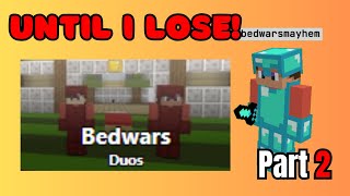 Bloxd.io bedwars until I lose part 2! Double digit winstreak!