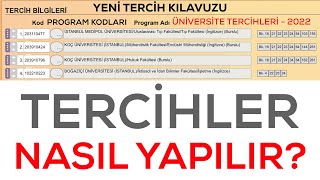 YKS TERCİHİ NASIL YAPILIR? - ADIM ADIM 2022 ÜNİVERSİTE TERCİHİ