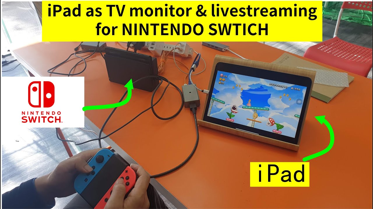 iPad as TV monitor for Nintendo Switch & live streaming / record - YouTube