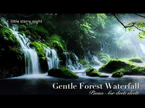 Gentle Forest Waterfall for Deep Sleep & Relaxation | 8 Hours