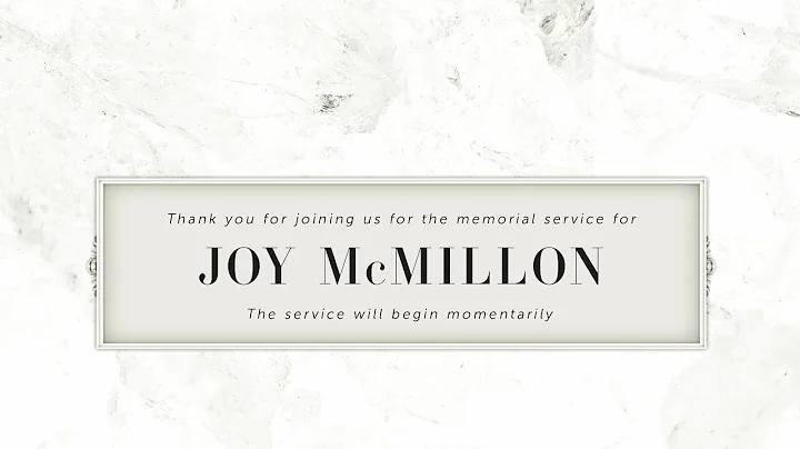 Joy McMillon Memorial Service