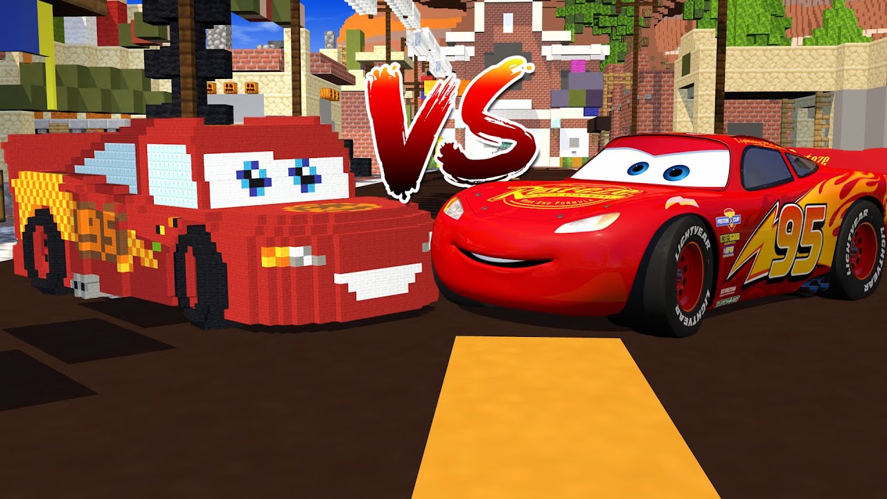 Minecraft Mcqueen VS Normal Mcqueen ! - YouTube