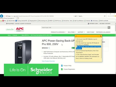 How To Check UPS Estimated Run Time using APC Website | Schneider Electric