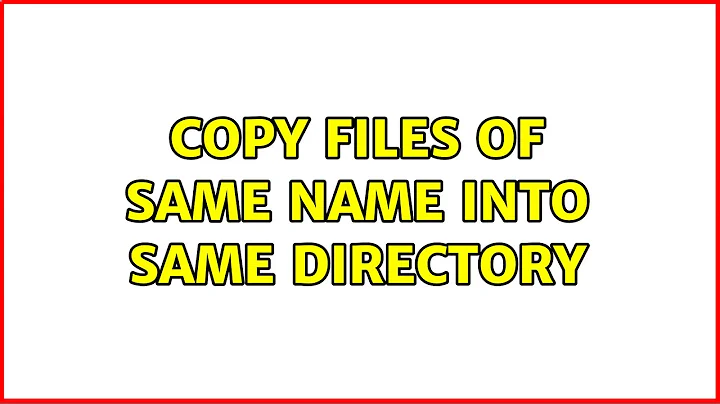 Copy files of same name into same directory