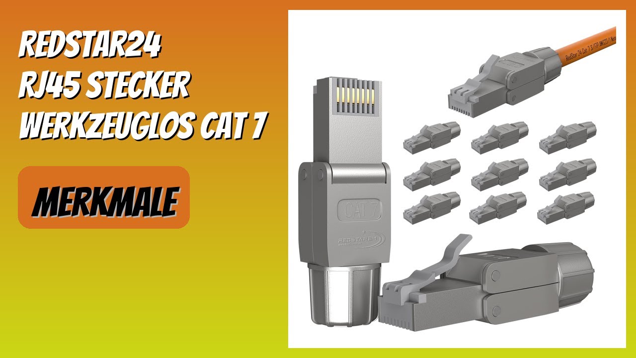 BEWERTUNG (2025): RedStar24 RJ45 Stecker Werkzeuglos CAT 7. Infos