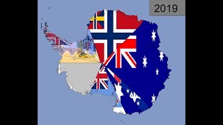 Antarctica: Timeline of Claim Flags: 1815 - 2019