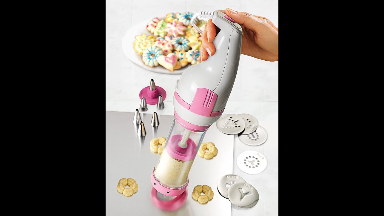 CooksEssentials Electric Cookie Press w/ 12 Discs & 3 Icing