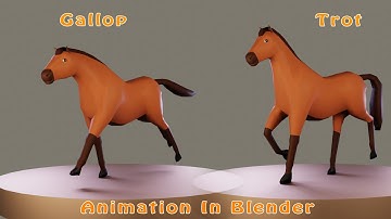 Horse Gallop and Trot Animation in Blender 2.93