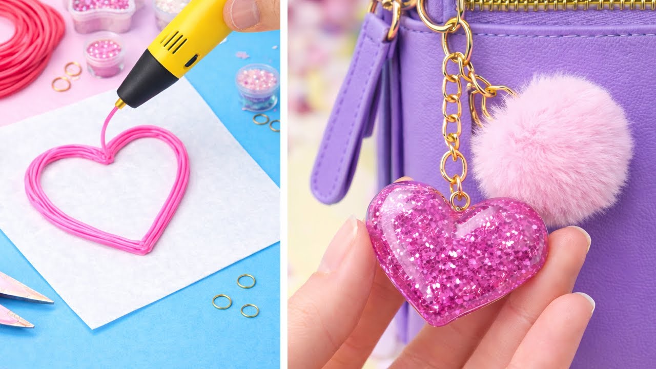 CUTE & EASY! 💖✨ 3D Pen Jewelry And Epoxy Resin Ideas by 123 GO! Planet
