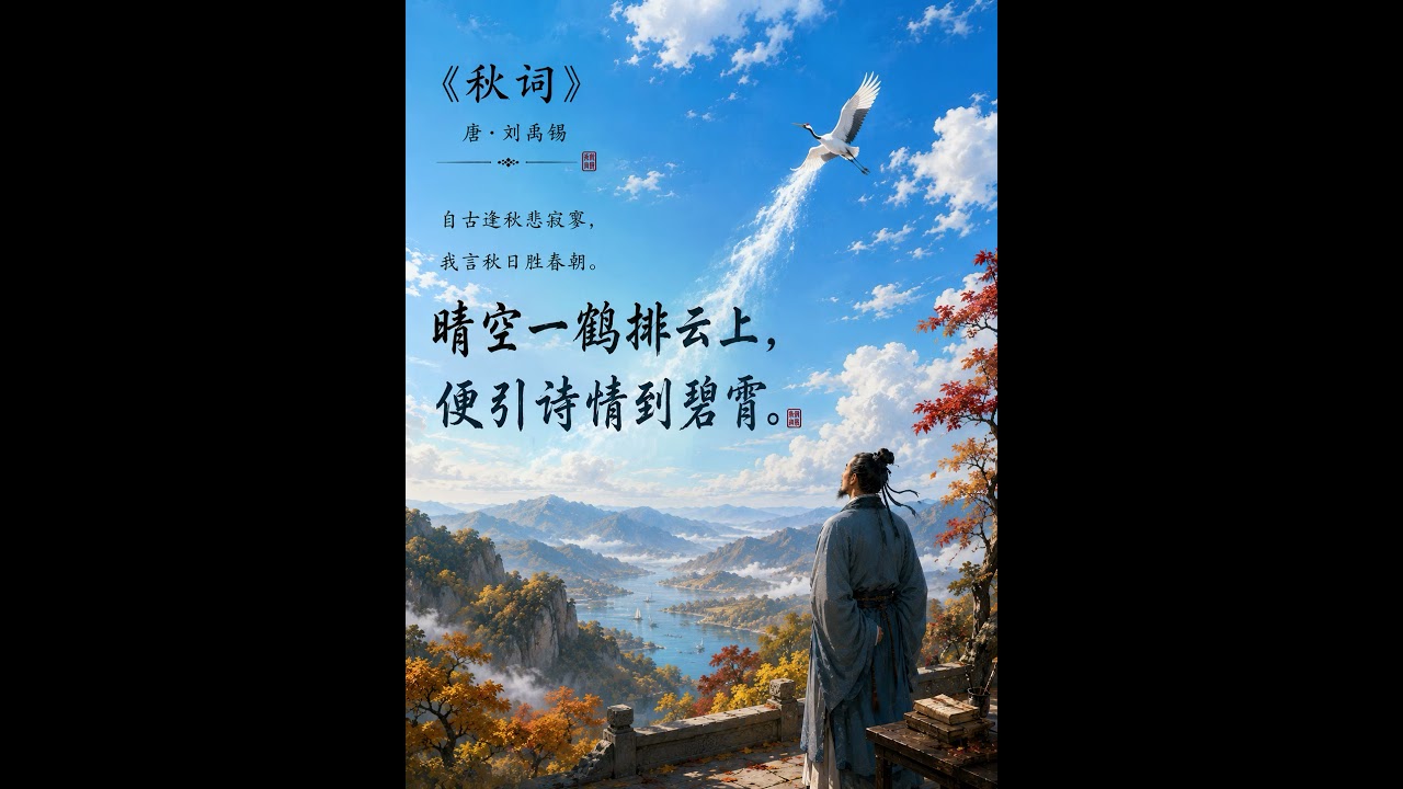 058 秋词唐刘禹锡- YouTube