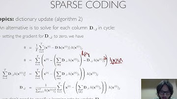 Neural networks [8.4] : Sparse coding - dictionary update with block-coordinate descent