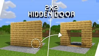 Cara membuat Pintu Rahasia 2×2 Tidak Terlihat Di Mcpe - Tutorial Minecraft #3