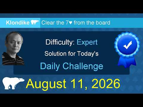 Microsoft Solitaire Collection: Klondike - Expert - August 11, 2026