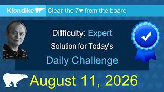 Microsoft Solitaire Collection: Klondike - Expert - August 11, 2026 screenshot 1