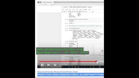 PREDICTION USING RANDOM FOREST ALGORITHM PYTHON PROJECT