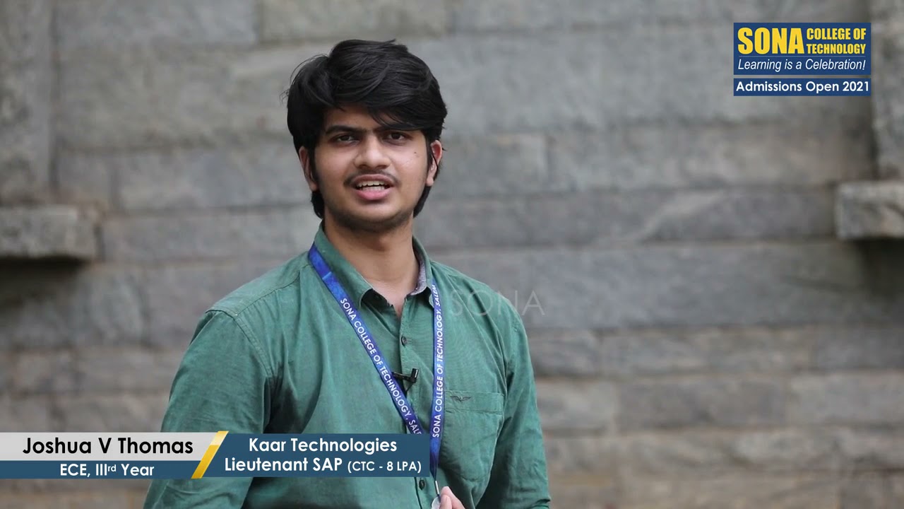 Mr Jousha Placed In KAAR Technologies Salary Package Of 8LPA YouTube