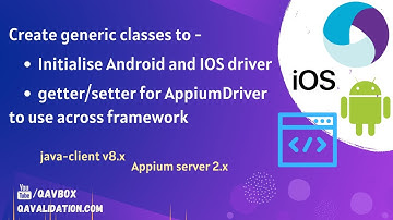 Appium framework base package to initialise Android and IOS drivers | getter & setter