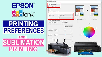 Sublimation Printing Preference & Printer Setting for Epson L130, L805, L1800, L8050 & L18050