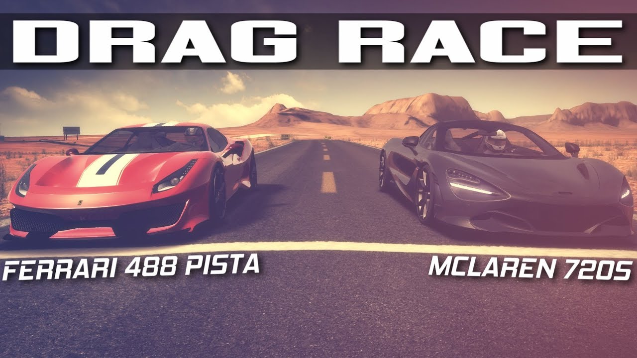 Mclaren 720s Vs Ferrari 488 Pista Drag Race Assetto Corsa