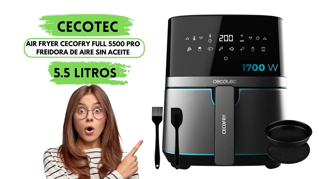 Cecofry Full Inox 5500 Pro Freidora sin aceite Cecotec