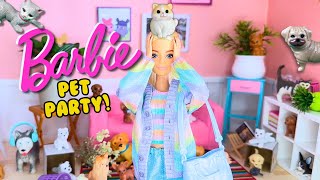 Barbie Pet Party Playtime #barbie #barbievideo #barbiepets #barbiedoll #barbieplaytime