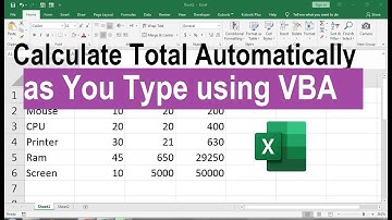 Calculate automatically as you type using VBA