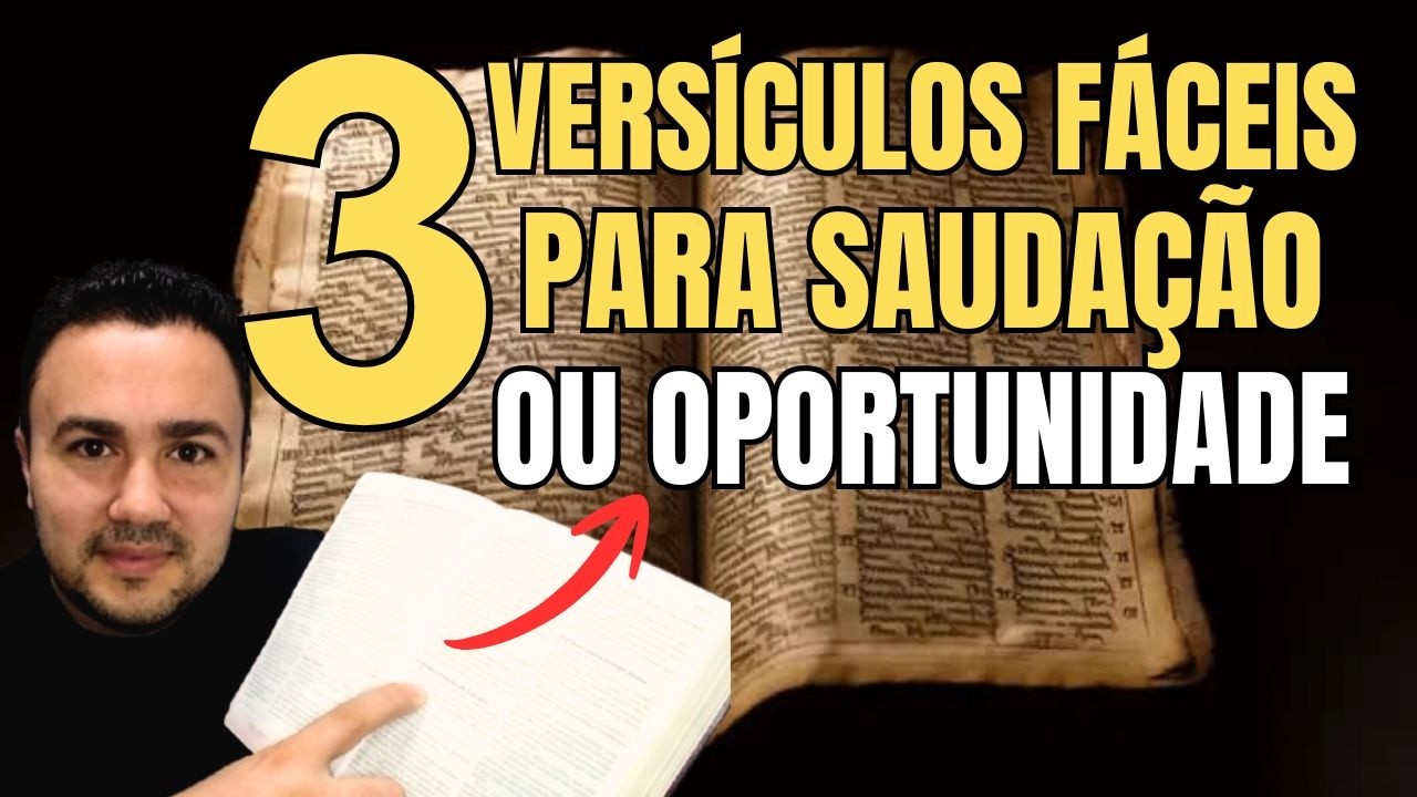 APRENDA DE FORMA FÁCIL ESSES 3 VERSÍCULOS