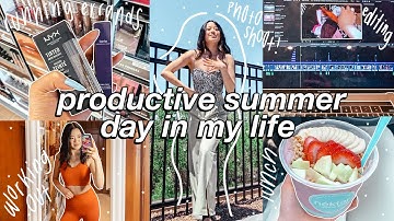 PRODUCTIVE SUMMER DAY IN MY LIFE | running errands, editing, photoshoot, lunch, & more!