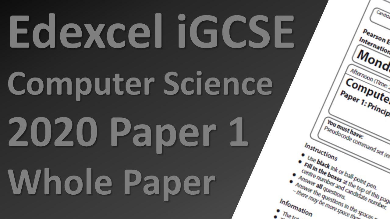 computer science edexcel paper 1