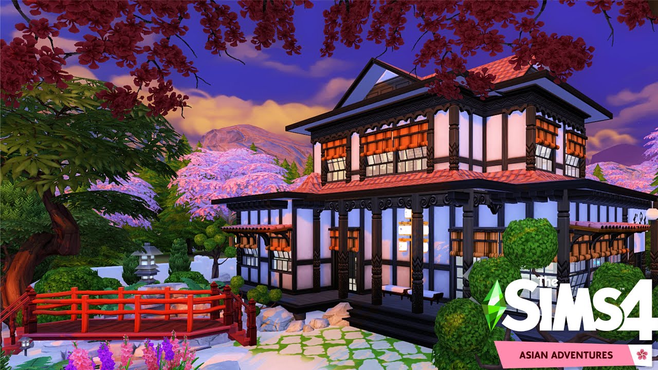 JAPANESE RESTAURANT #SakuraSquad | Sims 4 Speed Build - YouTube