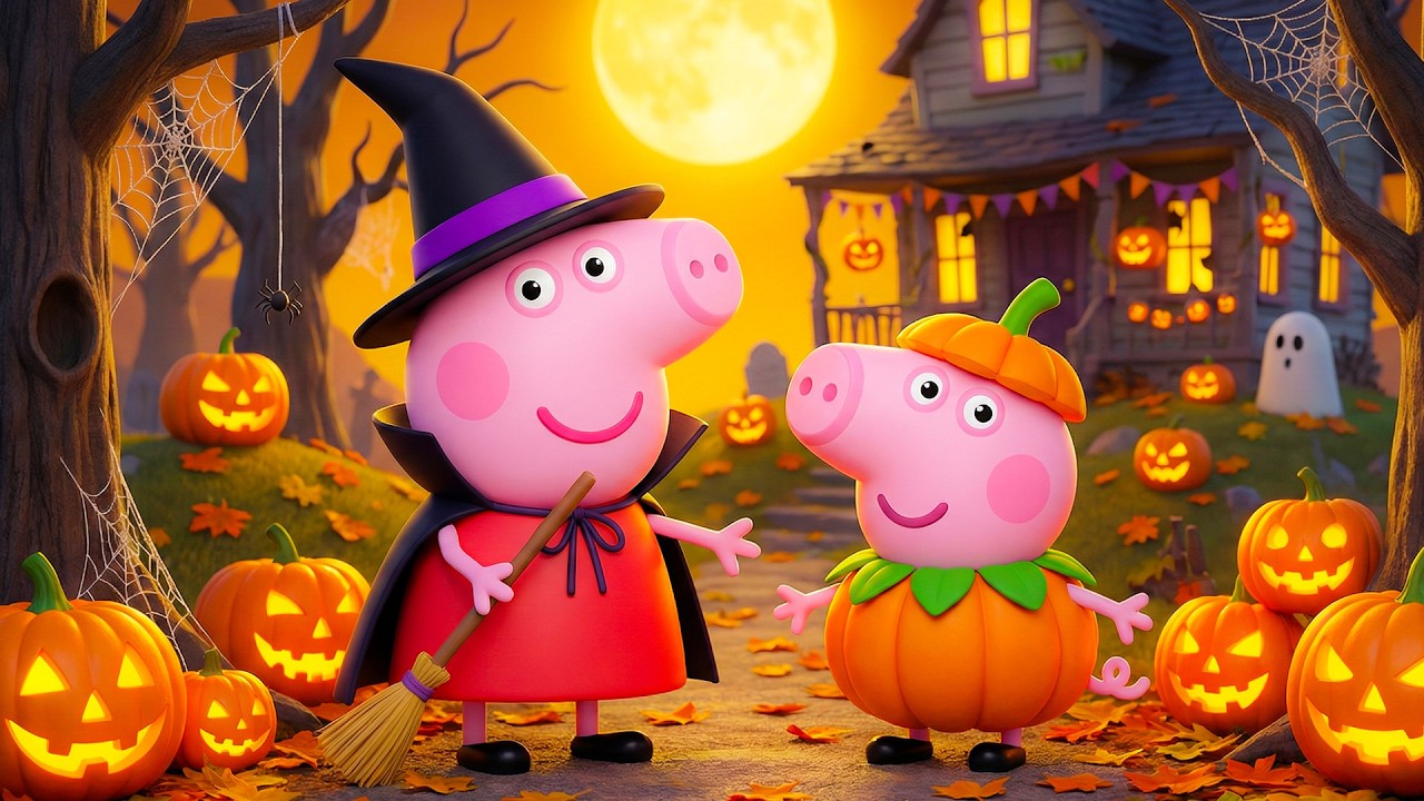 Halloween Night: What’s Really Hiding Behind the Pumpkin House?🎃🌕| Funny Peppa Pig Cartoon