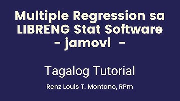 Multiple Regression | TAGALOG Tutorial | jamovi